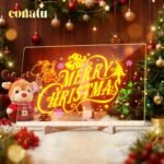 Conatu Acrylic Drawing Board For Kids, Acrylic Dry Erase Light-Up Board with Stand Markers Wipes Spray Bottle & Tracing Paper